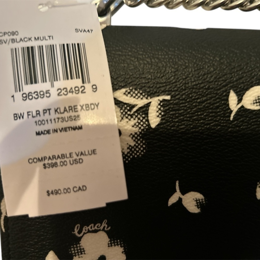 Coach Klare Crossbody bag with silver chain Free shipping NWT - Picture 4 of 7